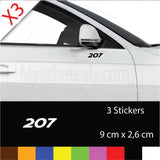 Sticker autocollant Peugeot 207 rétroviseur porte portière Voiture Auto Adhésifs - Myachetealy
