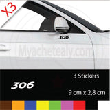 Sticker autocollant Peugeot 306 rétroviseur porte portière Voiture Auto Adhésifs - Myachetealy