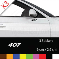 Sticker autocollant Peugeot 407 rétroviseur porte portière Voiture Auto Adhésifs - Myachetealy