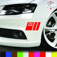 Kit 2 Stickers Audi Autocollant Pare choc Avant droite et gauche - Myachetealy