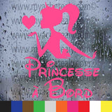 Sticker autocollant princesse bébé à bord cœur - Myachetealy