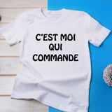 T-shirt humoristique pour homme "C'est moi qui commande" - Myachetealy