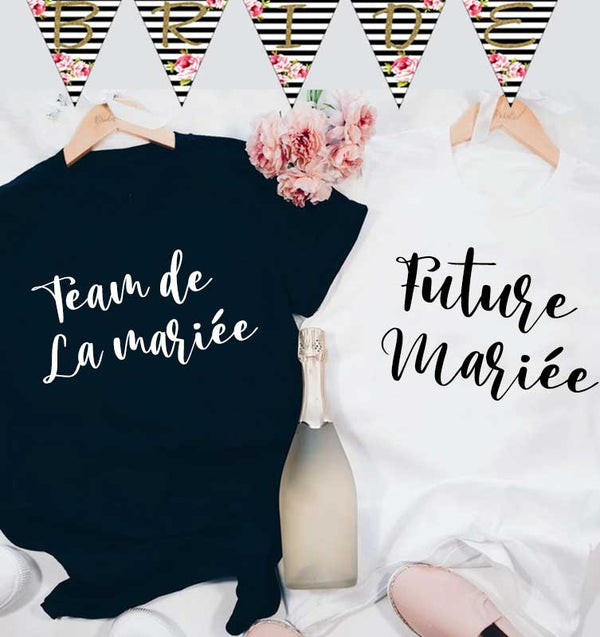 Les T-Shirts Mariage EVJF Team de la Mariée/Future Mariée - Myachetealy
