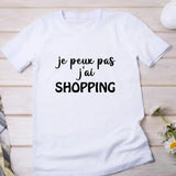 Le T-Shirt "Je ne peux pas, j'ai shopping" pour les femmes - Un cadeau idéal - Myachetealy