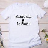 T-Shirt mademoiselle à la plage Femme - Myachetealy