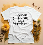 T-shirt femme "Maman en devenir, papa en panique" annonce grossesse - Myachetealy
