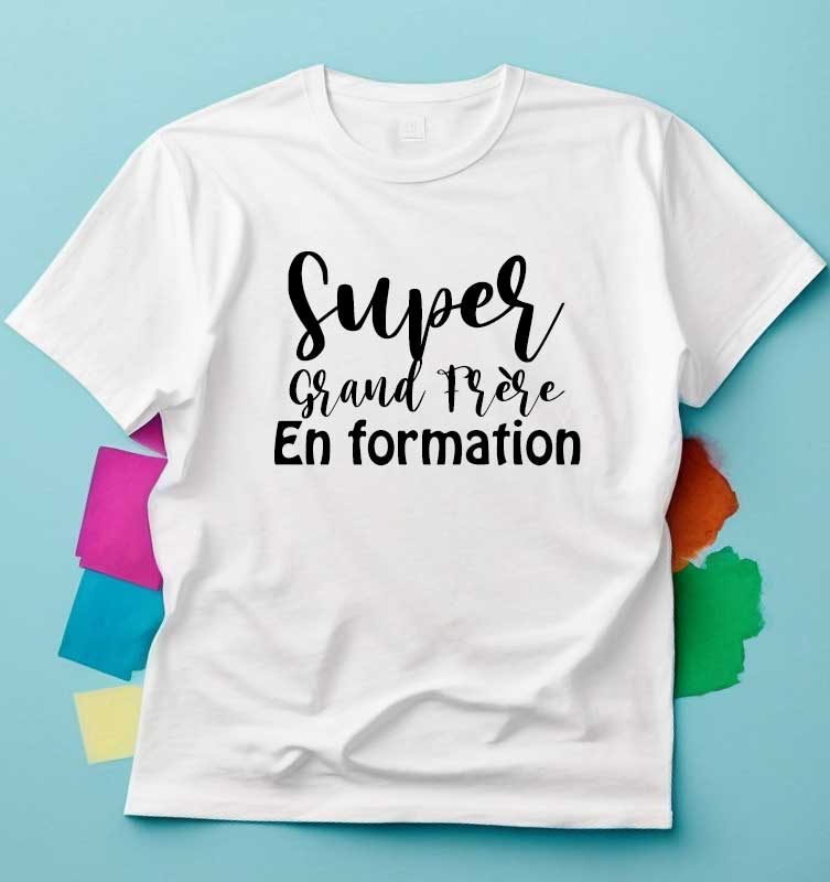 Set T-shirt Grand Frère & Body Petit Frère - 100% Coton, Cadeau Naissance Fraternel - 9