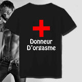 T-shirt Croix rouge donneur d'orgasme homme - Myachetealy