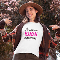 T-Shirt Je suis une maman qui déchire femme créole réunion - Myachetealy