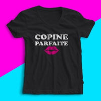 T-Shirt Femme Copine parfaite coton meilleure amie - Myachetealy