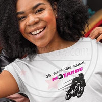 T-shirt motarde je suis une maman bikeuse - Myachetealy