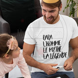 T-shirt Homme papa l'homme le mythe la légende - Myachetealy