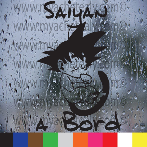 Sticker autocollant saiyan à bord DBZ Goku Dragon ball Z - Myachetealy