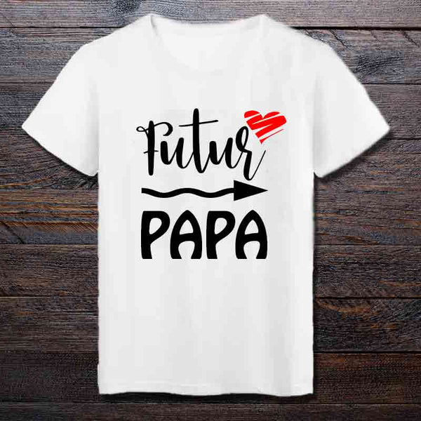 T shirt annonce grossesse futur papa coeur – Myachetealy