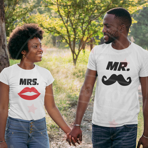 T-shirts duo couple Mrs Mr - Myachetealy