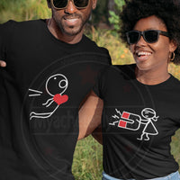 T-shirts duo couple personnage humour cœur love magnet - Myachetealy