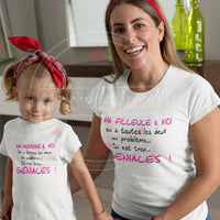 T-shirts duo marraine et filleule toute les deux un problème femme - Myachetealy